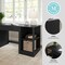 Martha Stewart Kayden Single-Drawer Desk w/Dual 2 Tier Shelves in Black w/Oil Rubbed Bronze Hardware KHO-23042-TBSF2-BK-BK-MS - alternate 8