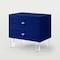 Homeroots 24" Navy Blue And Clear Wood And Acrylic End Table With Two Drawers 544102 - alternate 7