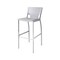 Homeroots Set of Two 29" White and Silver Metal and Faux Leather Low Back Bar Height Bar Chairs, 2PK 555056 - alternate 4