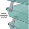 Acrimet Facility 4 Tier Letter Tray Side Load Letter Size Desktop File Organizer Plastic Clear Green 256.5 - alternate 6