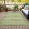 Homeroots 3' X 5' Sage And Ivory Striped Washable Indoor Outdoor Area Rug 631509 - alternate 8