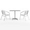 Flash Furniture Square Table Set, 31.5 W, 31.5 L, 27.5 H, Aluminum, Plastic, Stainless Steel, Grey TLH-ALUM-32SQ-017BCHR2-GG - alternate 13