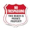 Signmission No Trespassing Shield Sign This Beach Is, 18 inch X 18 inch, Plastic Sign, 2PK SHI-P-2PACK-18-417 - alternate 1