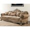 Homeroots 35" Brown Velvet Floral Sofa And Toss Pillows 348642 - alternate 4