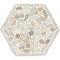 Daltile Pebble Oasis Natural Stone Framed Hexagon Pebble Mosaic 11in x 10in in Tumbled Seashell, 17PK PB44FRMHXPBMSTM - alternate 6