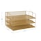 Martha Stewart Ryder 3 Tier Gold Desk Stackable Letter Tray Organizer, Steel Mesh, Tray for Files/Papers/Letters HH-OHD01-3-GLD-MS - alternate 6