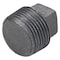 Zoro Select Plug Black Coated Malleable Iron Pipe Fitting, 3/4" Pipe, MBSPT, Iron, Class 150 793FJ2 - alternate 2