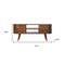 Homeroots 43in Brown Solid Wood Enclosed Storage Entertainment Center 720010 - alternate 7