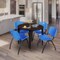 Regency Round Kahlo Breakroom Table W/ 4 M Stack Chairs, 36 in W, 36 in L, Neo Walnut TPL36RNDNWBK47BE - alternate 4
