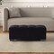 Homeroots 52" Black and Brown Microfiber Tufted Storage Ottoman 608905 - alternate 1