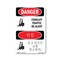 Signmission Safety Sign, OSHA Danger, 5" Height, Forklift Traffic Be Alert Bilingual, D-35-VK-1265 OS-DS-D-35-VK-1265 - alternate 1