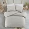 Homeroots Light Gray Queen Linen 220 Thread Count Washable Duvet Cover Set 529006 - alternate 6
