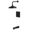 Kingston Brass Single-Handle Pressure Balanced Tub and Shower Faucet, Matte Black KB6140AL - alternate 1
