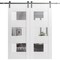 Vdomdoors Modern Double Barn Door Sete 6999 White Silk with Mirror 13FT Rail Track Set Solid Panel Interior SETE6999DB-S-WS-4896 - alternate 1