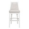 Homeroots 31" Gray And White Faux Leather And Solid Wood Bar Height Swivel Bar Chair 550090 - alternate 7
