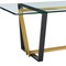 Homeroots 72" Clear And Gold Glass And Iron Sled Base Dining Table 569431 - alternate 15