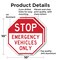Signmission Stop Emergency Vehicles Only, 10 inch X 10 inch, Aluminum Metal Signs, 2PK OC-A-2PACK-10-302 - alternate 5