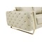Homeroots 90" Beige Italian Leather Sofa With Gold Legs 491051 - alternate 7