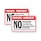 Signmission Private Property No Soliciting Loitering Loud Music Wal, 12'' X 18'', Heavy Gauge Aluminum, 2PK A-1218-2PACK-2720 - alternate 1