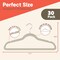 Campior Premium Velvet Non-Slip Hangers, Heavy Duty, 360 Deg Swivel Hook, Ivory Velvet Finish, 30PK CMPVVH30IV - alternate 8
