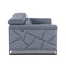 Homeroots 89" Light Blue Italian Leather Sofa With Chrome Legs 476518 - alternate 7