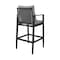 Armen Living Cayman Outdoor Patio Counter Height Bar Stool in Aluminum with Gray Cushions LCCCBABL26 - alternate 8