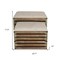 Homeroots Set of Two Brown Wood Slat and Upholstery Storage Benches With Flip Top 379835 - alternate 5
