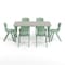 Flash Furniture 7 PC Plastic Activity Table and 6 Chairs Set, 10.5 inSeat Height-Sage YU-YCY-060-0036-RECT-TBL-SAGE-GG - alternate 9