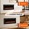Edendirect 50-in W Black Wall mount LED Flat wall Electric Fireplace with Remote Control Included ZR-EF50 - alternate 9