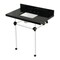 Kingston Brass 36" Black Granite Console Sink with Acrylic Legs, 8-Inch, 3-Hole, Black Granite/Oil Rubbed Bronze KVPK36KASQ5 - alternate 1