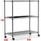 Ipower 3 Tier Shelf, 23*13*30Inch, Black, Plastic Caster Included HKSHLF23133003B - alternate 6