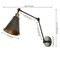 Jonathan Y Rover 7" Classic Industrial Metal Adjustable Arm LED Wall Sconce, Rustic Dark Gray/Brass Gold JYL7462D - alternate 6