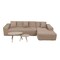 Deko Living 3 Piece Brown Compressed Foam Sectional Sofa Lounger and Table Set CIF50118 - alternate 6