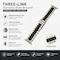 Elegani Three-Link Stainless Steel Replacement Band Compatible with Apple Watch 40mm, Silver & Black STSB-SLVBLK-40mm - alternate 5