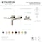 Kingston Brass Double-Handle Wall Mount Bathroom Faucet, Brushed Brass KS6127KL - alternate 5