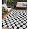 Homeroots 5' X 8' Black And Ivory Polka Dot Washable Indoor Outdoor Area Rug 595206 - alternate 1