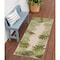 Homeroots 6' Ivory And Green Palm Leaf Indoor Outdoor Runner Rug 548033 - alternate 8