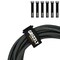 Grizzly Supply Stretch Cinch Strap, 6 in L, 1 in W, Hook and Loop Closure, Reusable, Black, 6PK GS-HLSTR6-0 - alternate 1