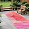 Homeroots 2' X 8' Pink Abstract Washable Non Skid Indoor Outdoor Runner Rug 559758 - alternate 1