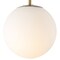 Jonathan Y Bleecker 7.75" Metal/Glass Globe LED Pendant, White/Brass JYL9528A - alternate 11