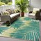 World Rug Gallery Tropical Floral Reversible Plastic Area Rug 6 ft x 9 ft Green 6051GREEN6X9 - alternate 1