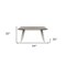 Homeroots 94" Gray Glass And Metal Self-Storing Leaf Sled Base Dining Table 487360 - alternate 9