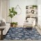 Homeroots 9' X 12' Navy Blue And Ivory Floral Indoor Outdoor Area Rug 551476 - alternate 8