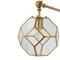 Jonathan Y Honeycomb 7.5" 1-Light Modern Contemporary Arm-Adjustable Iron/Glass LED Sconce, Brass Gold/Clear JYL9926A - alternate 7