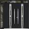 Vdomdoors Metal Double Doors Deux 1755 Black Enamel Opaque Black Glass 1 Sidelight and Top Transom Entry Mode DEUX1755DEXD-BLK-W72+16xH80+16-LH-O - alternate 3