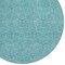 Homeroots 8' Teal Blue Black And Ivory Round Geometric Washable Indoor Outdoor Area Rug 596772 - alternate 8