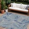 Homeroots 8' X 10' Denim Blue Gray And Ivory Geometric Washable Indoor Outdoor Area Rug 594776 - alternate 1