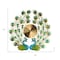 Homeroots 25" Blue Green And Gold Metal Silent Analog Peacock Novelty Wall Clock 626373 - alternate 4