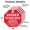 Signmission Danger Pesticide Storage Authorized, 10 inch X 10 inch, Aluminum Metal Signs, 5PK OC-A-5Pack-10-45 - alternate 5