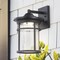 Jonathan Y Campo 10.25" Outdoor Wall Lantern Crackled Glass/Metal Integrated LED Wall Sconce, Black JYL7450A - alternate 7